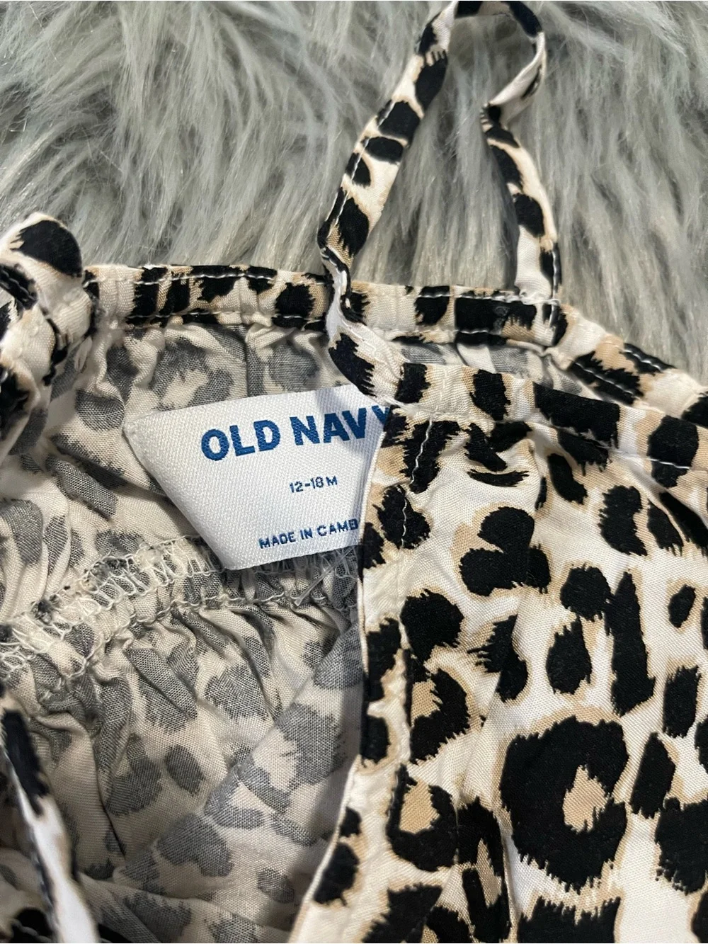 Old Navy Leopard Print Tiered Sundress 12-18 Months Rayon Item #2777